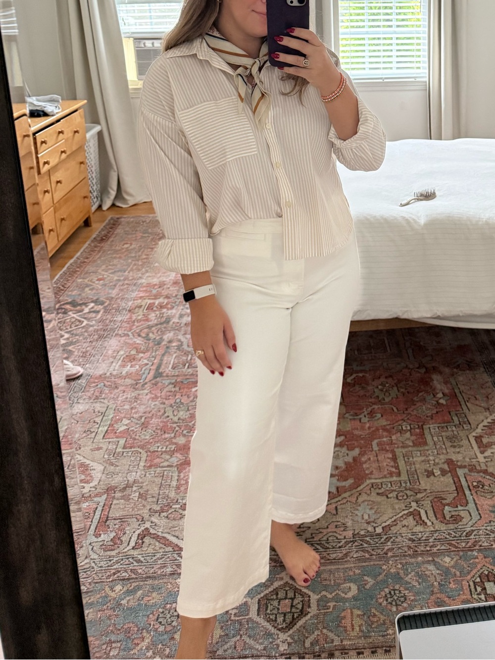 Curvy Emmett Wide-Leg Jean in Tile White: Welt Pocket Edition - Picture 3 of 3